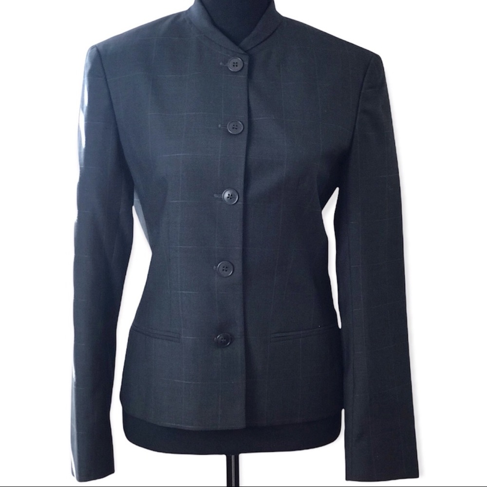 Vintage Giorgio Armani Plaid Full Button Blazer Jacket